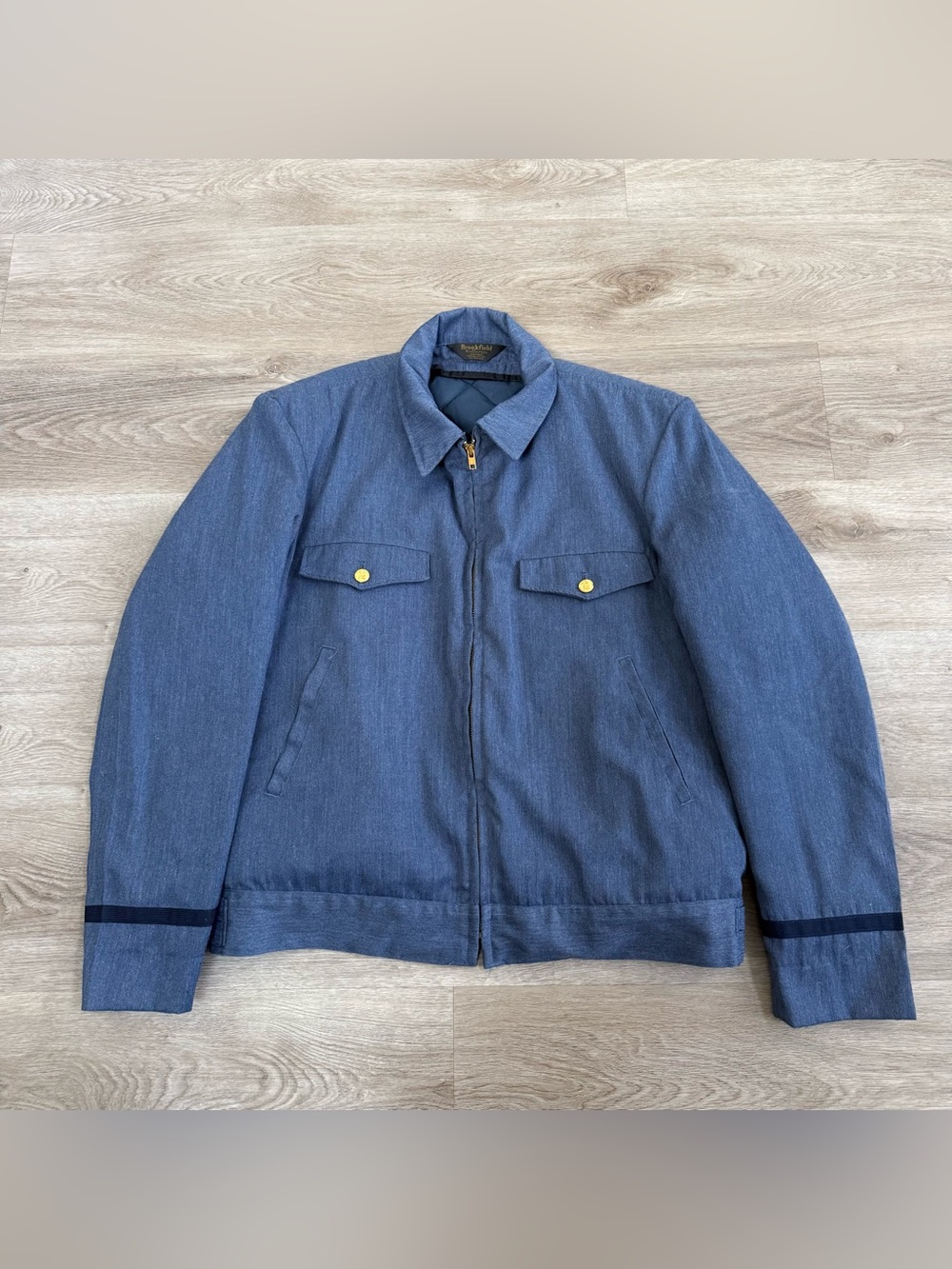 Vintage Brookfield Uniforms Jacket U.S. Mail Letter Carrier Navy Blue Size 44L